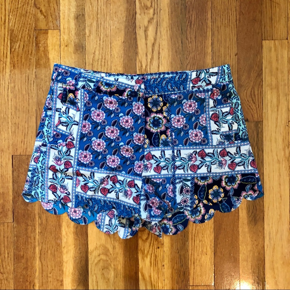 Blue patterned shorts